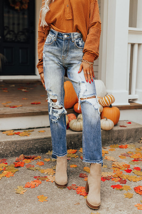 Risen The Moss High Waist Distressed Jean Image - 2