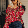 Moody Vibes Shift Top In Wine Curves Image - 1