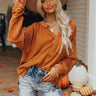 Snuggles And S'mores Waffle Knit Top Image - 1