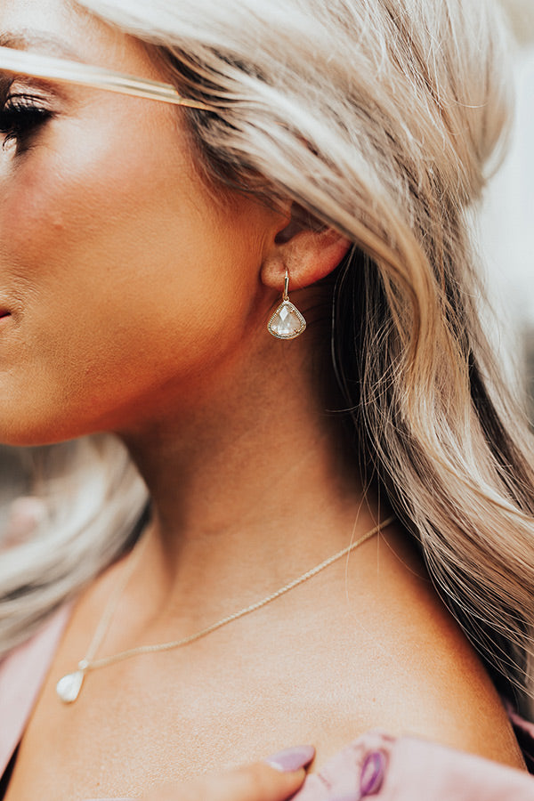 Kendra Scott Kendall Gold Drop Earrings in Golden Abalone Image - 1