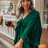 Time To Dance Ruffle Top in Hunter Green Image - 1
