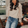 Take A Chance On Love Lace Top In Champagne Image - 1
