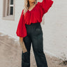 The Ozzy High Waist Faux Leather Pants Curves Image - 1