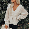 My Only Love Pleated Top In Cream Image - 1