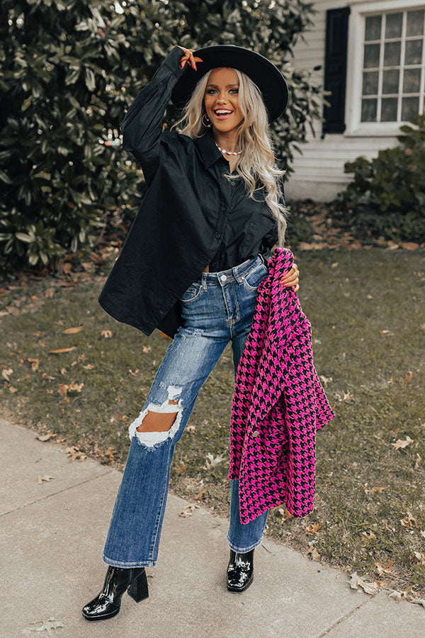 Better Than Busy Button Up Top In Black Image - 1