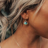 Kendra Scott Kendall Gold Drop Earrings in Bronze Veined Lapis Turquoise Magnesite Image - 1