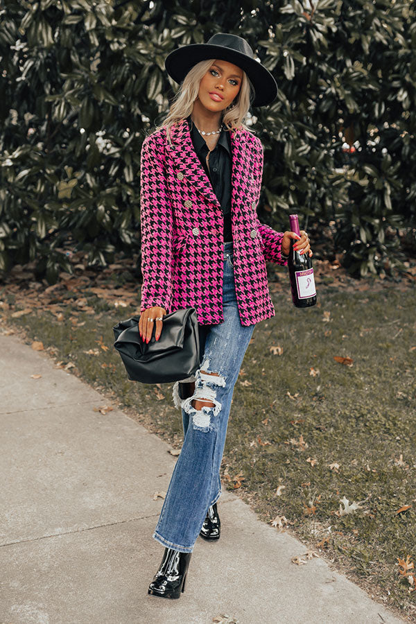 Cause To Covet Houndstooth Blazer Image - 1