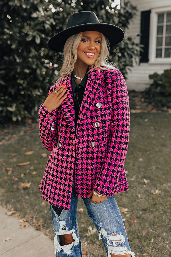 Cause To Covet Houndstooth Blazer Image - 2