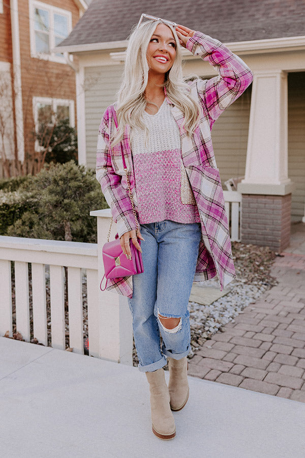 Warm On Up Plaid Jacket