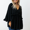 Time To Dance Ruffle Top In Black Curves Image - 1