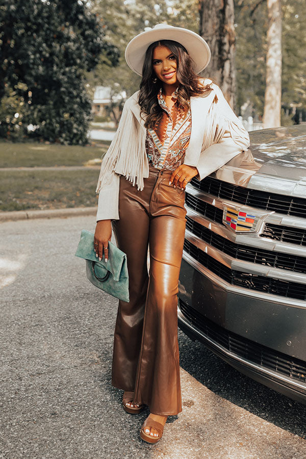 The Jake High Waist Faux Leather Flare Image - 1