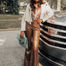 The Jake High Waist Faux Leather Flare Image - 1