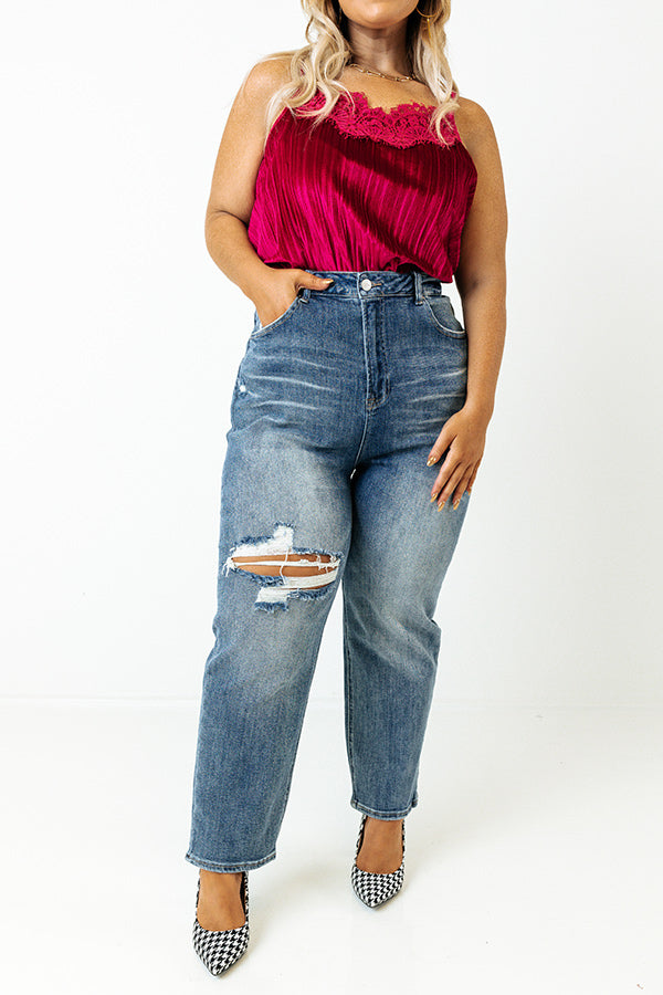 Risen The Bolt High Waist Jean in Medium Wash Curves Image - 1