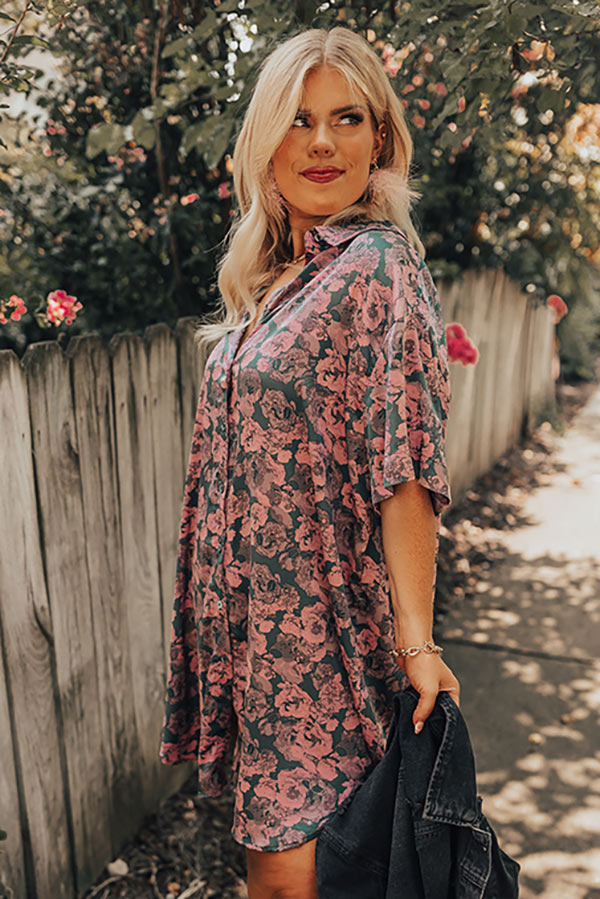 Finding Romance Floral Tunic Dress Curves Image - 1
