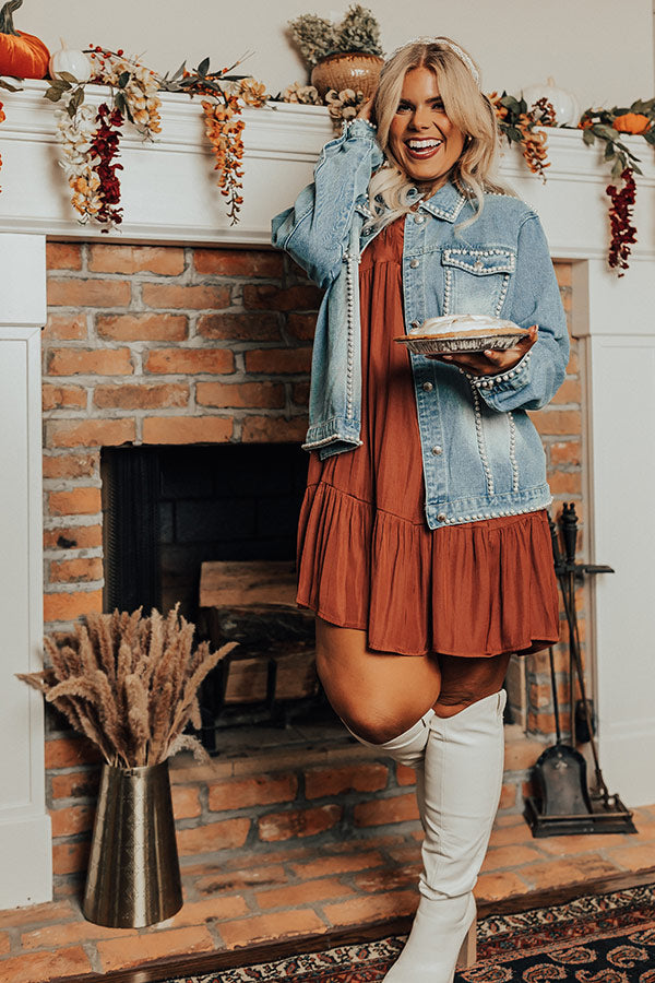 Surprise Visit Embellished Denim Jacket Curves Image - 2