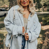 Shift Focus Tweed Lightweight Jacket in Sky Blue Curves Image - 1