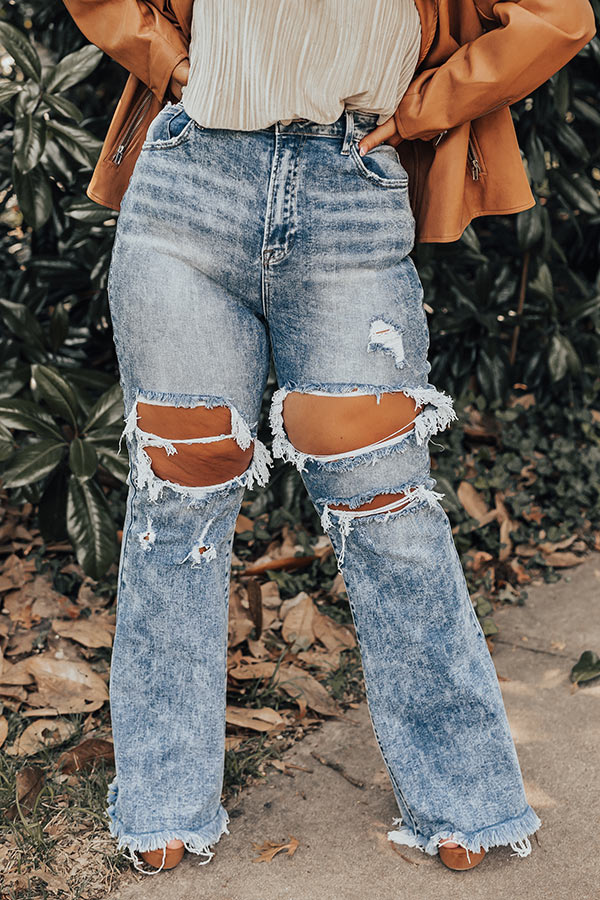 Risen The Emilio High Waist Distressed Flare Curves Image - 5