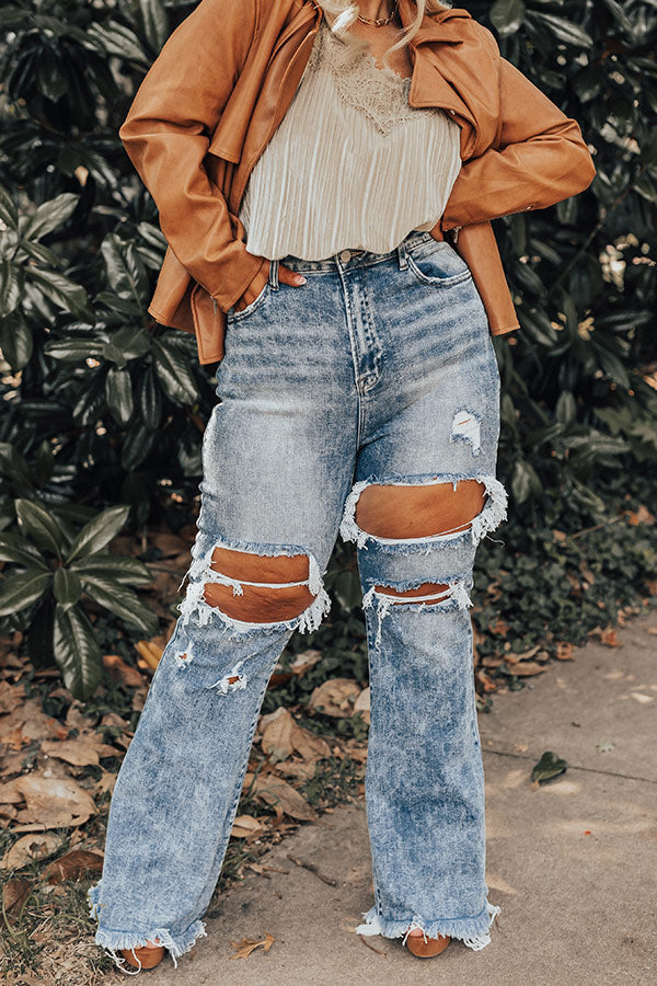 Risen The Emilio High Waist Distressed Flare Curves Image - 1