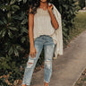 Finding Romance Velvet Tank In Champagne Image - 1