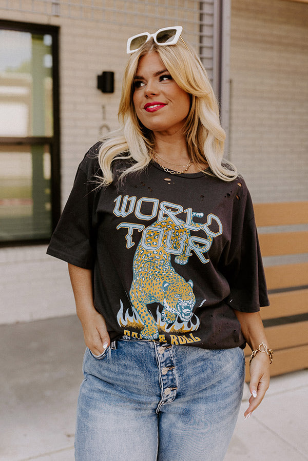 World Tour Distressed Boyfriend Tee Curves Image - 1
