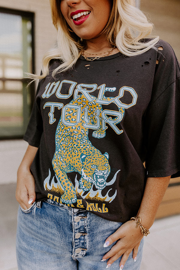 World Tour Distressed Boyfriend Tee Curves Image - 2