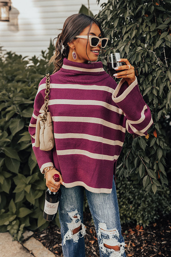 Capture A Memory Stripe Sweater In Orchid Image - 1