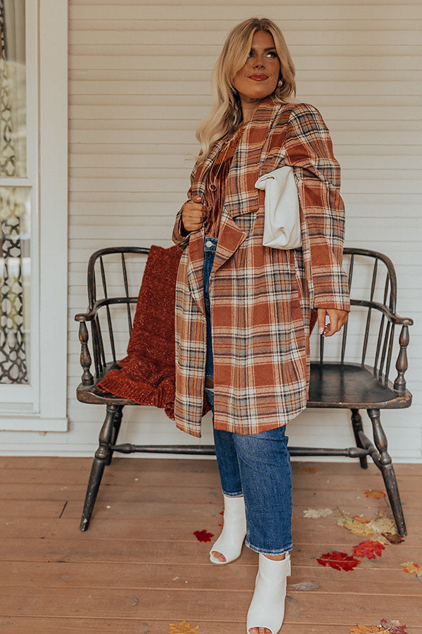Cider So Sweet Plaid Coat Curves Image - 1