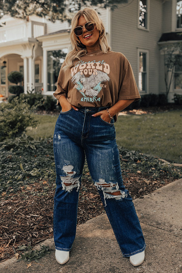 Risen The Whirl High Waist Distressed Jean Curves Image - 1