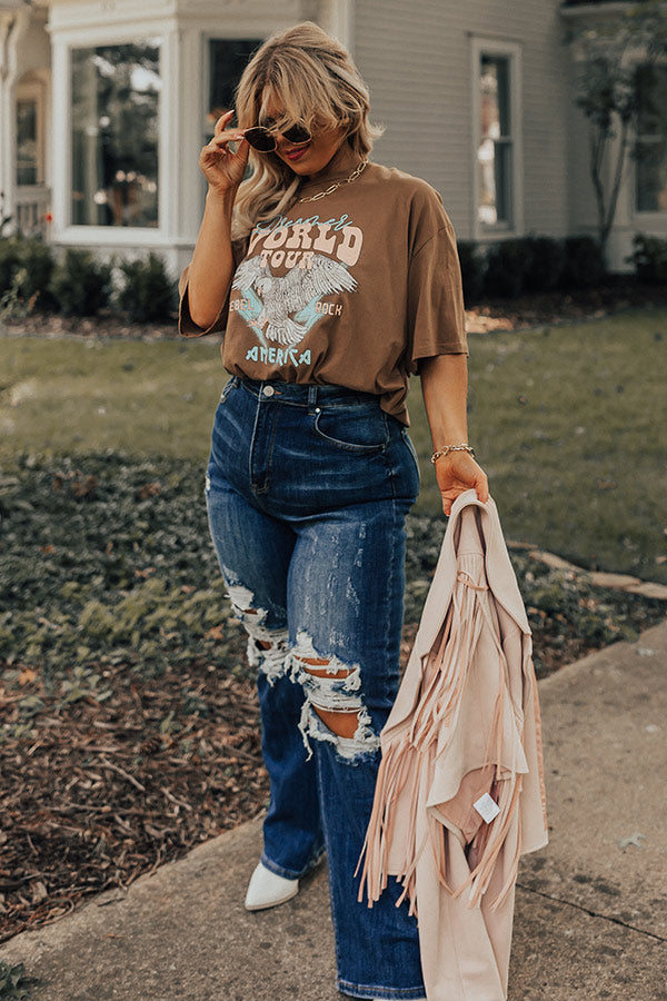 Risen The Whirl High Waist Distressed Jean Curves Image - 2