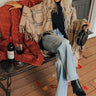 Cozy In Montauk Plaid Poncho Image - 1