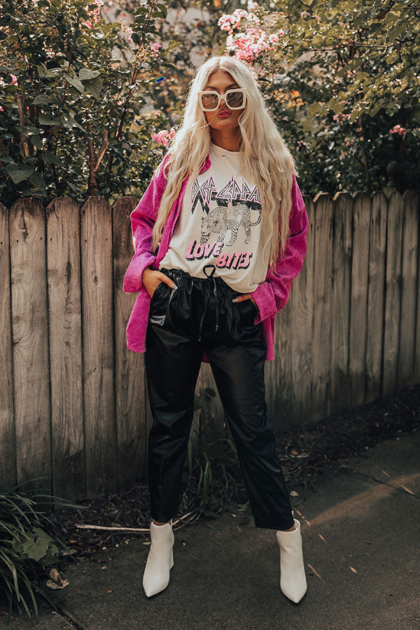 Def Leppard Love Bites Distressed Graphic Tee Image - 2