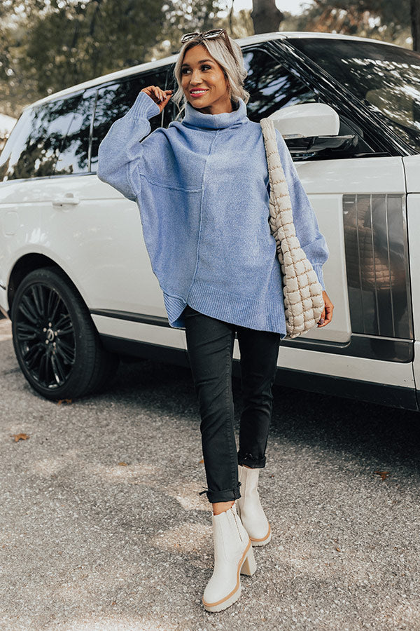 Coffee Shop Meetup Sweater In Airy Blue Image - 2