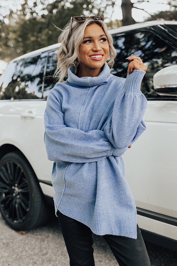 Coffee Shop Meetup Sweater In Airy Blue Image - 1