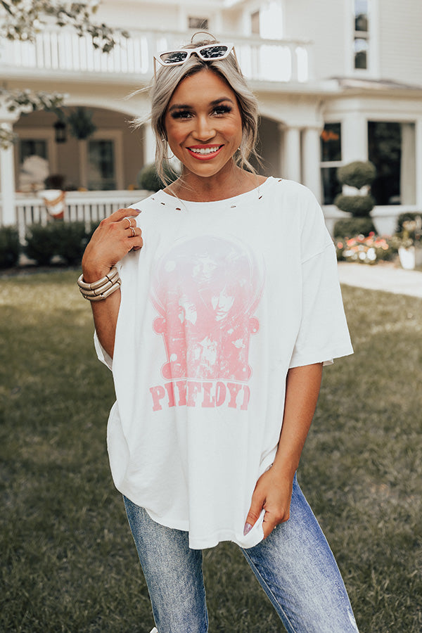 Pink Floyd Portrait Distressed Graphic Tee Image - 1