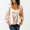 Genuine Reaction Babydoll Top In Champagne Image - 1
