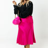 Slope City Pleated Top In Black Curves Image - 1