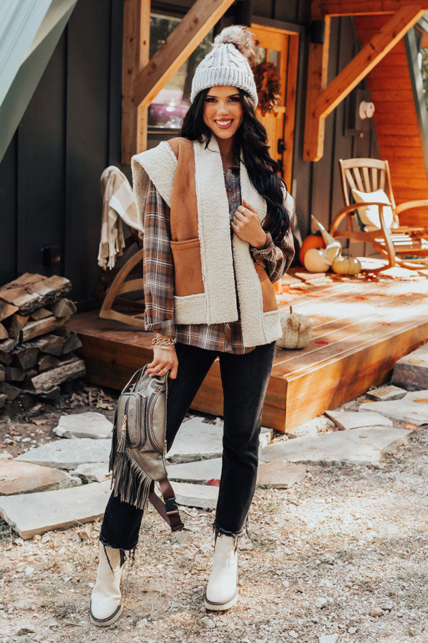 Fireside Talks Faux Suede Vest Image - 1