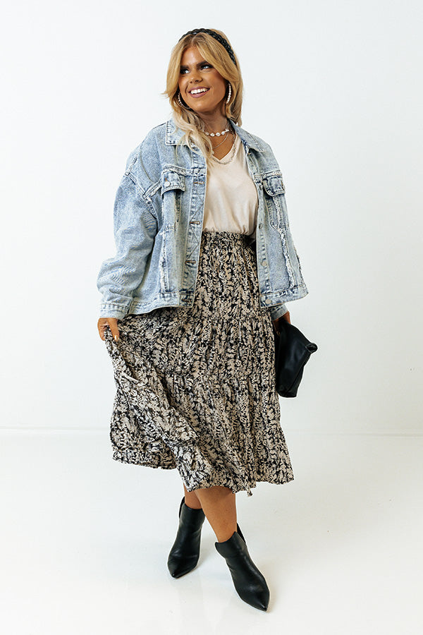 Over The Bridge Skirt In Black Curves Image - 1