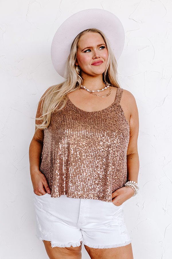 Down The Street Sequin Tank Curves Image - 2