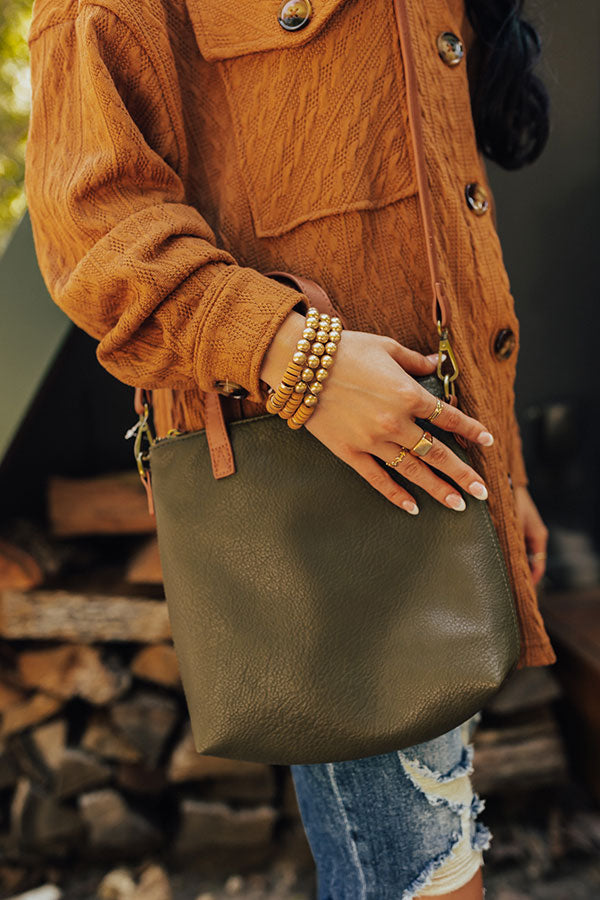 Speak Up Bracelet Set In Camel