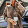Upstate Cozy Shift Sweater In Mocha Image - 1