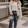 Bonfire Date Waffle Knit Tunic In Cream Curves Image - 1