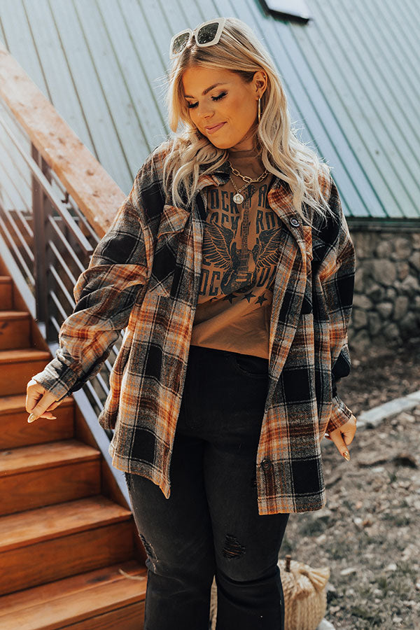 Find Me By The Bonfire Jacket In Black Curves