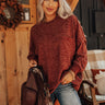 Upstate Cozy Shift Sweater In Wine Image - 1