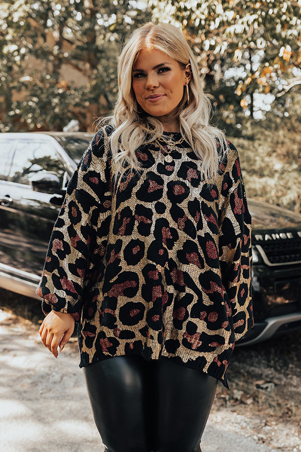 Pleasant Surprise Leopard Sweater Curves Image - 2