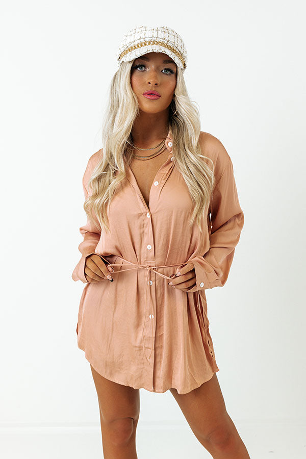 Smooth Terrain Romper In Peach Image - 2