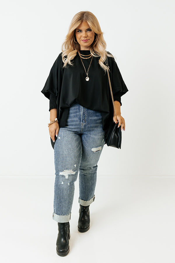 Let It Be Shift Top In Black Curves Image - 2