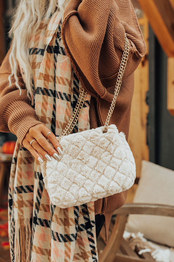 Forever Falling In Love Plush Purse In Cream Image - 4