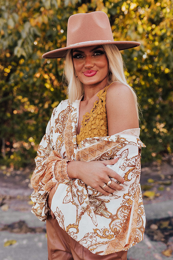 Call Me Yours Crochet Tank In Mustard Image - 3