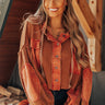 Autumn Sweetheart Waffle Knit Sweater In Rust Image - 1
